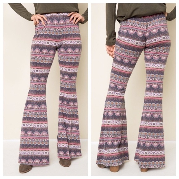 Boho Printed Bell Bottoms - Picture 2 of 6